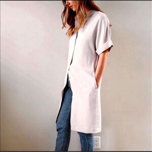 Aritzia Babaton Glen Quarry Pink Shirt Dress Size Medium